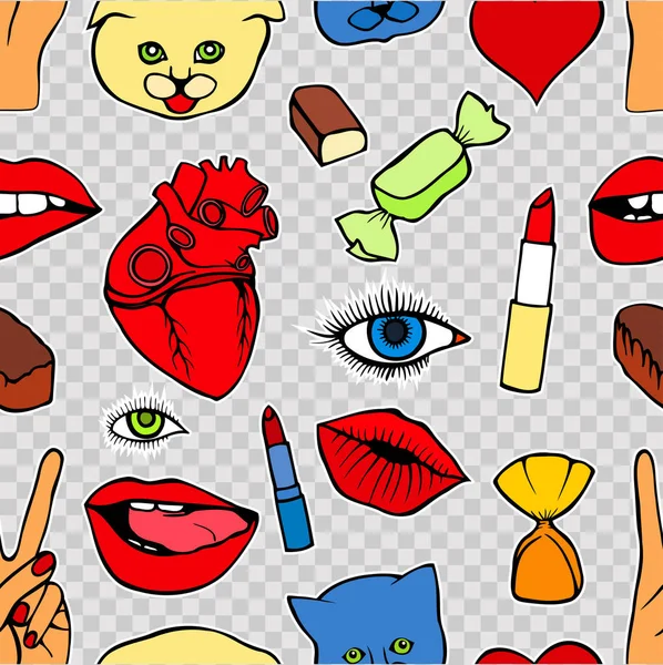 Moda yama rozetleri seamless modeli