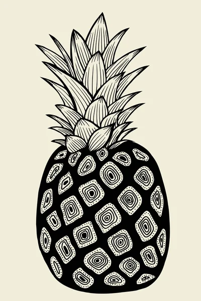 Ananas Vektor Illustration — Stockvektor