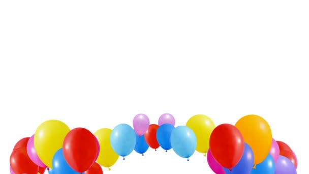Wielokolorowe balony — Wideo stockowe