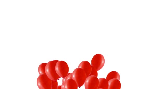 Červené balónky ve tvaru srdce