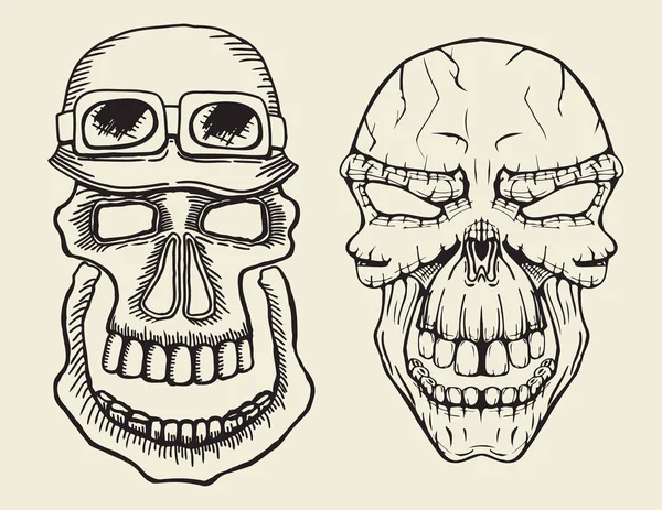 Jeden czaszki w różnych postaciach — Wektor stockowy
