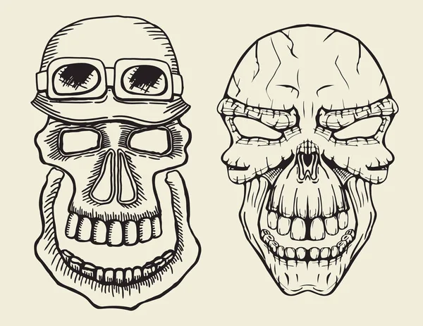 Un teschio in diverse forme — Vettoriale Stock