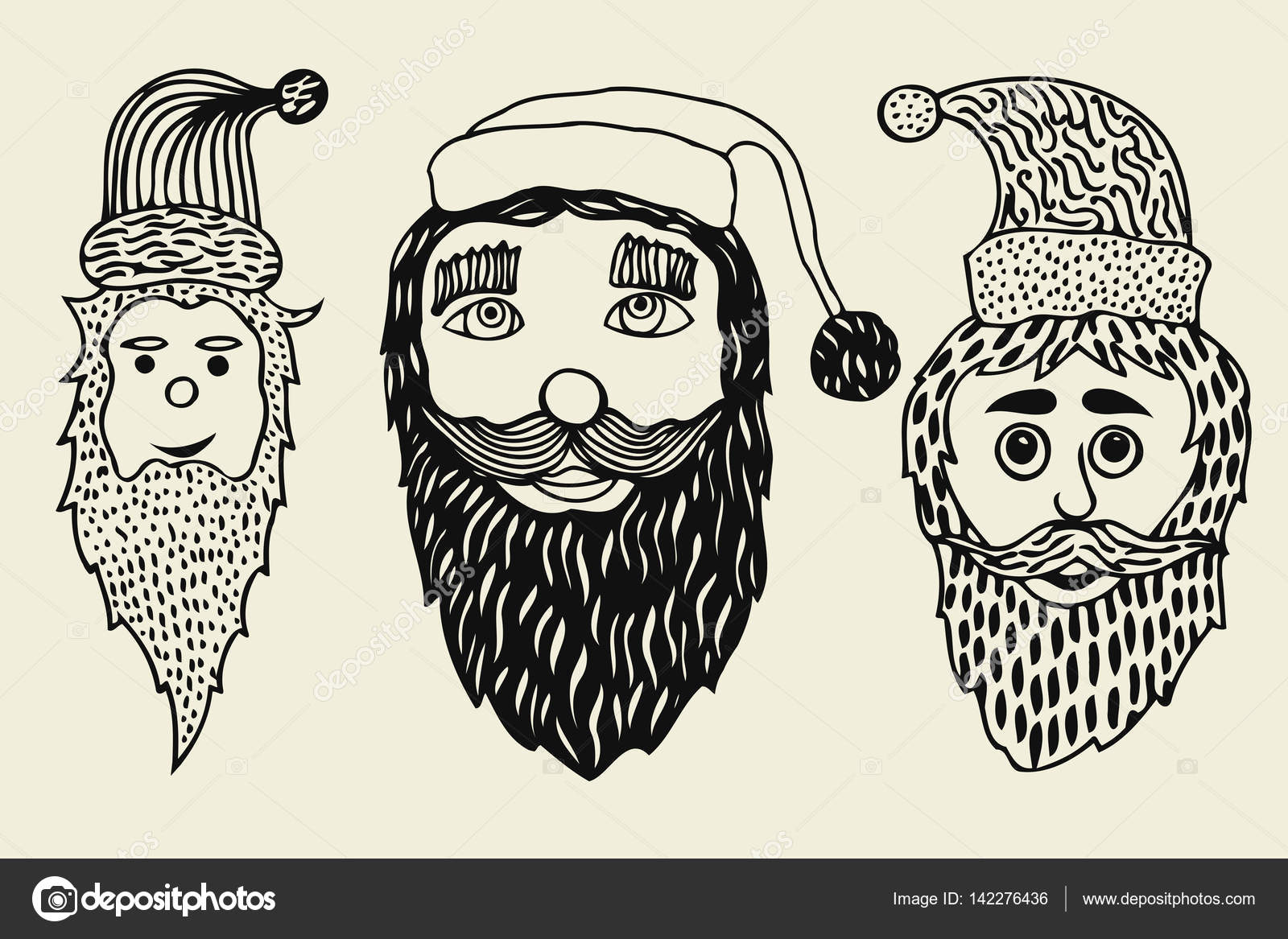 Głowa świętego Mikołaja Grafika Wektorowa Frescomovie