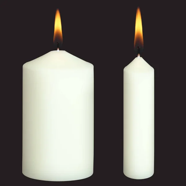 现实的矢量蜡烛 — 图库矢量图片