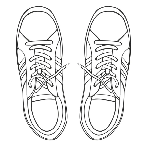 Esboço dos tênis —  Vetores de Stock