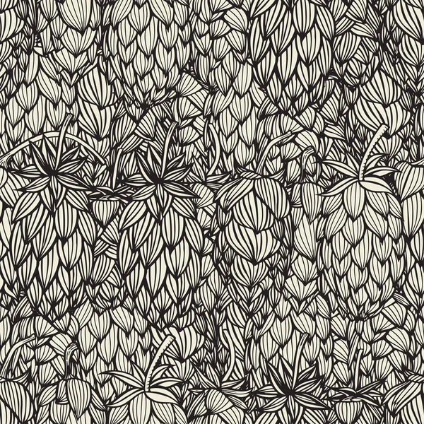 Cônes de houblon tirés à la main — Image vectorielle