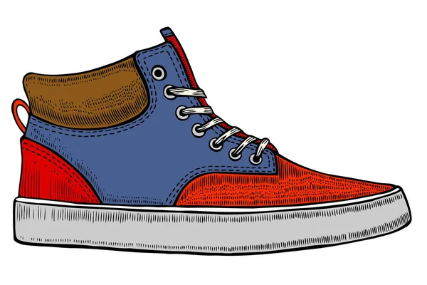 矢量现代红色运动鞋 — 图库矢量图片