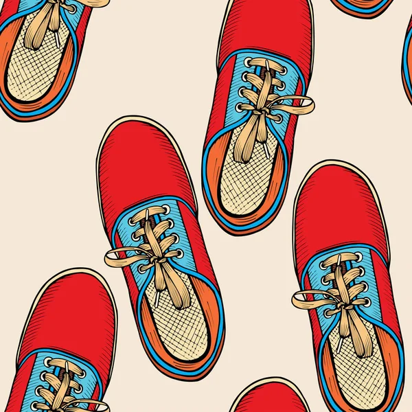 红色和蓝色的鞋子. — 图库矢量图片
