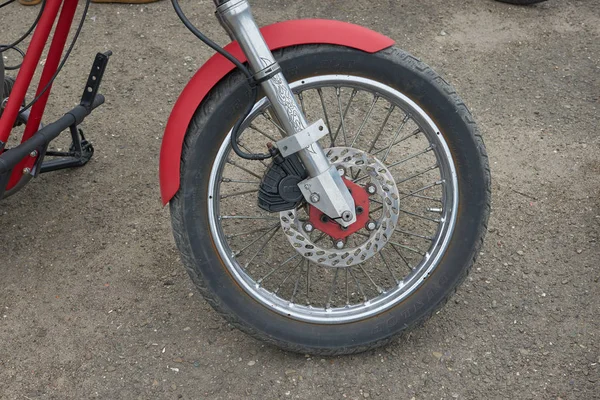 Red Motorcycle Parts — Stock Photo, Image