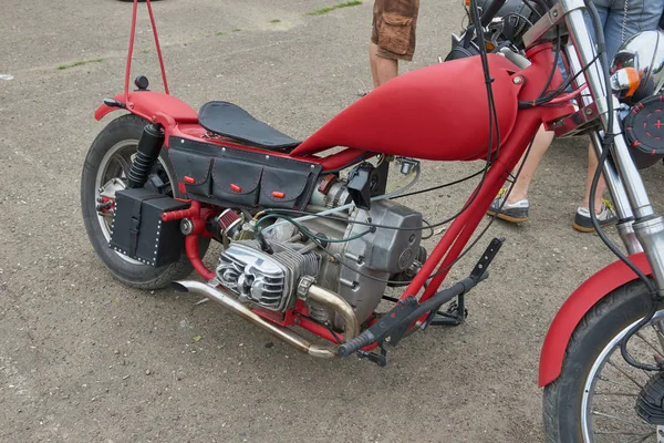 Peças de motocicleta vermelha — Fotografia de Stock