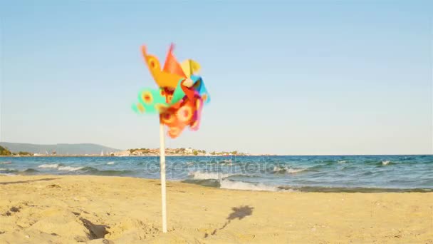 Colorful rotating weathervane — Stock Video