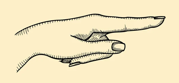 Pekande finger illustration — Stock vektor