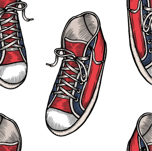Zapatos rojos y azules . — Archivo Imágenes Vectoriales