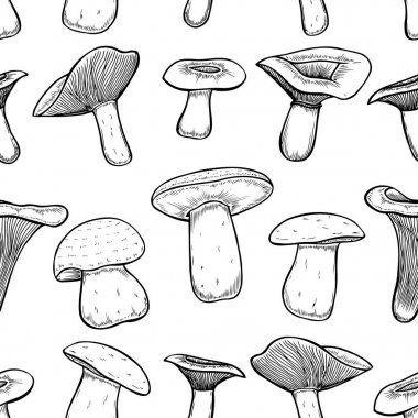 Mantarlı kusursuz desen.