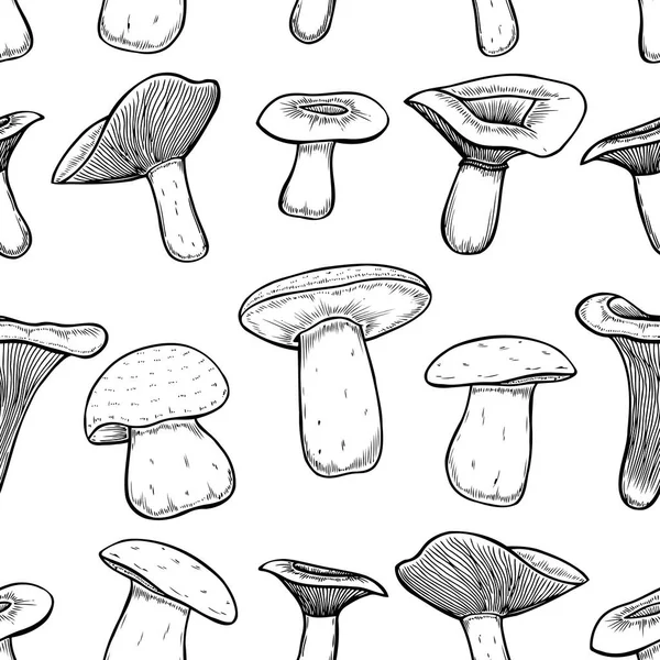 Problemfri mønster med svampe. – Stock-vektor