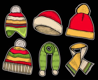Noel çorap şapka ve bere.