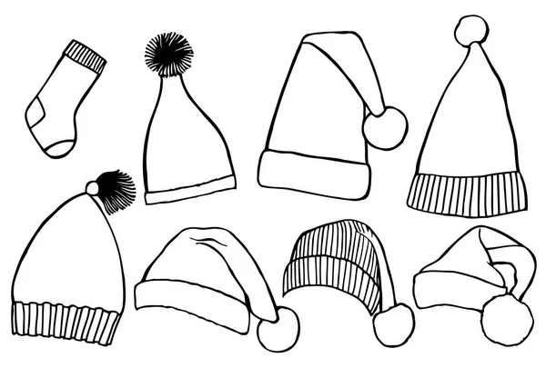 Трикотажные шляпы изолированы — стоковый вектор