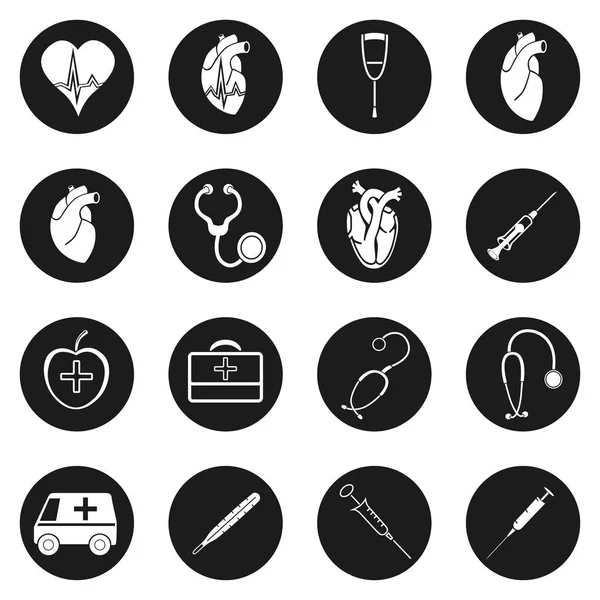 Set di icone mediche. — Vettoriale Stock