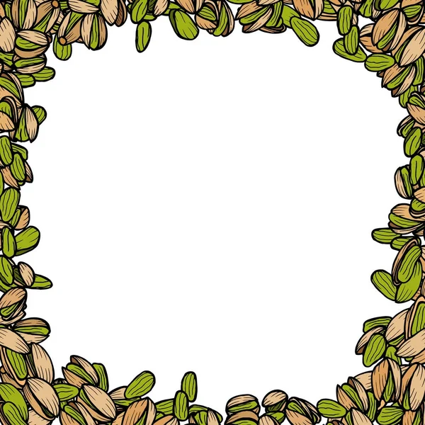 Fond avec pistache . — Image vectorielle
