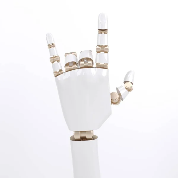 Robot hand ger the Rock and Roll — Stockfoto