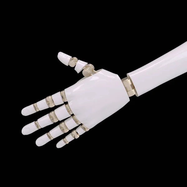 Schütteln Sie dem Roboter die Hand — Stockfoto