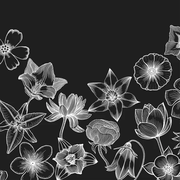 Conception de carte florale . — Image vectorielle