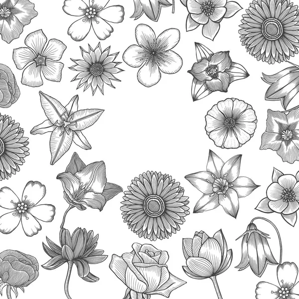 Conception de carte florale . — Image vectorielle