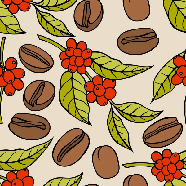 Succursales d'arbres à café — Image vectorielle