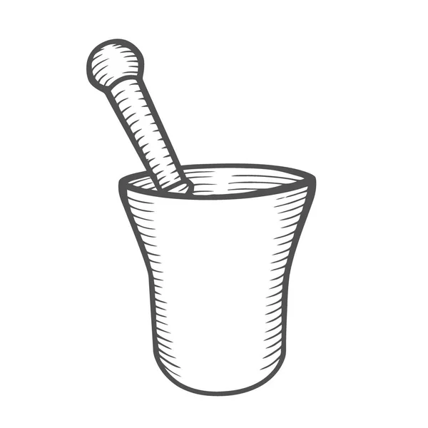 Mortar and Pestle. — Stock Vector