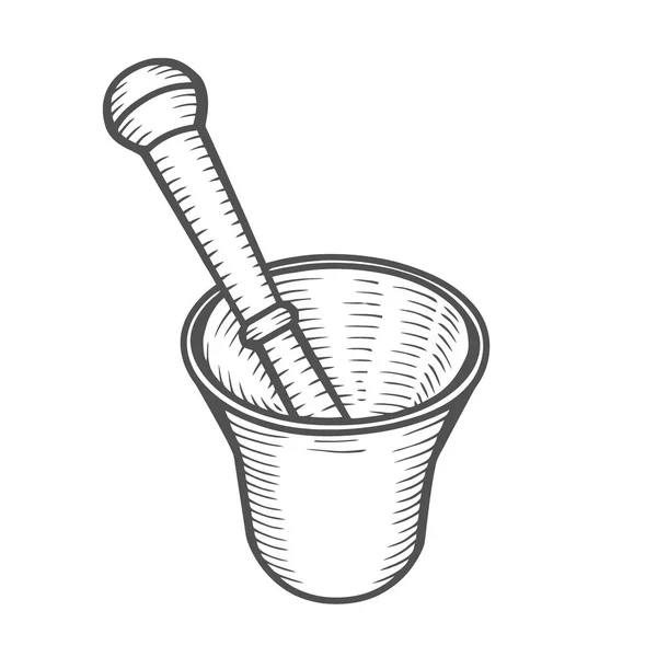 Mortar and Pestle. — Stock Vector