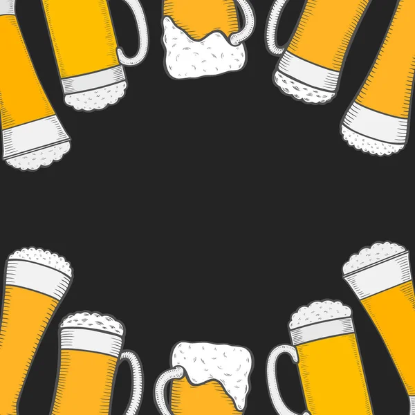Modèle de conception de menu bière — Image vectorielle