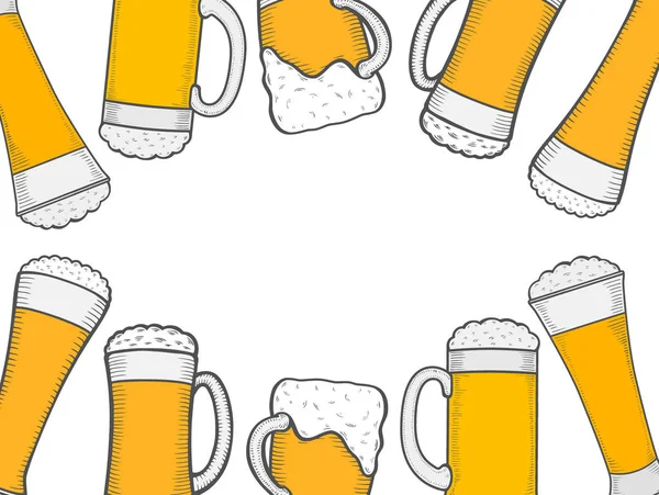 Modèle de conception de menu bière — Image vectorielle