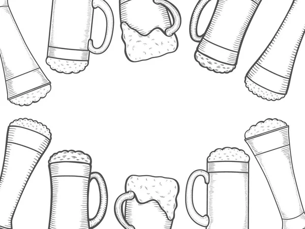 Plantilla de diseño de menú cerveza — Vector de stock