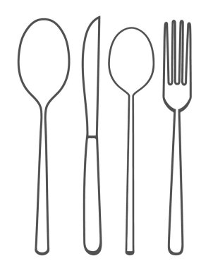 Kaşık vektör çizim