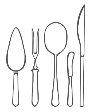 Kaşık vektör çizim