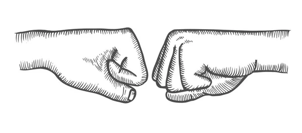 Fist till näve symbol. — Stock vektor