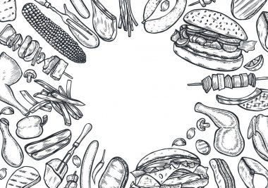 ızgara menü tasarım şablonu.