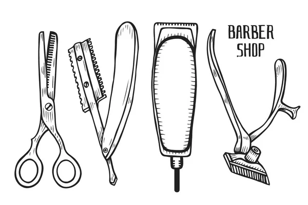 Set barbiere vettoriale — Vettoriale Stock