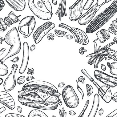 ızgara menü tasarım şablonu.