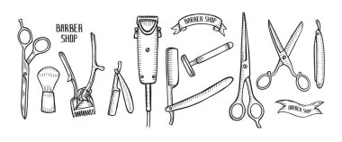 Kuaför Dükkanı illüstrasyon