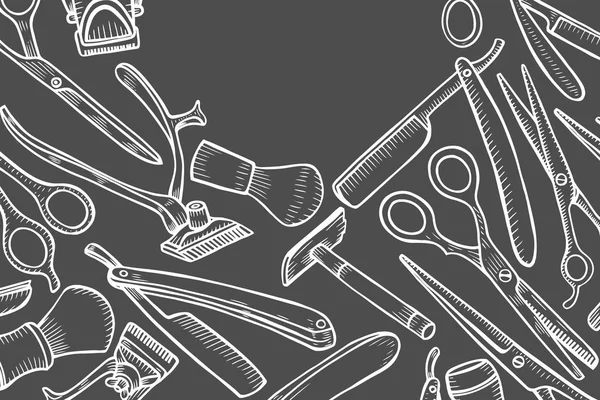 Frisörer professionella verktyg — Stock vektor