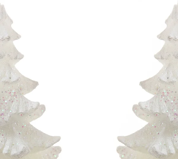 Arrière-plan avec arbre de Noël blanc — Photo