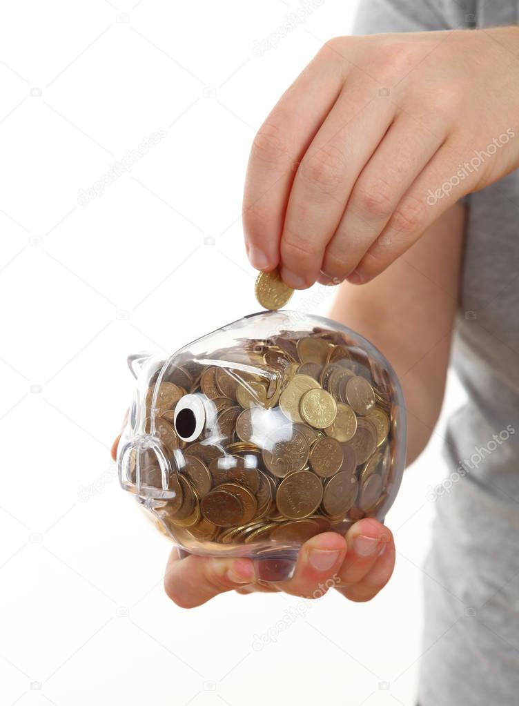 Hand Feeding Piggy Bank