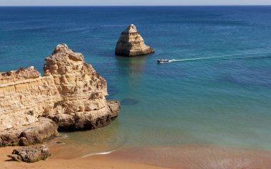 Dona Ana Sahili (Praia Dona Ana) Lagos, Algarve, Portekiz. Algarve 'de Tatil.