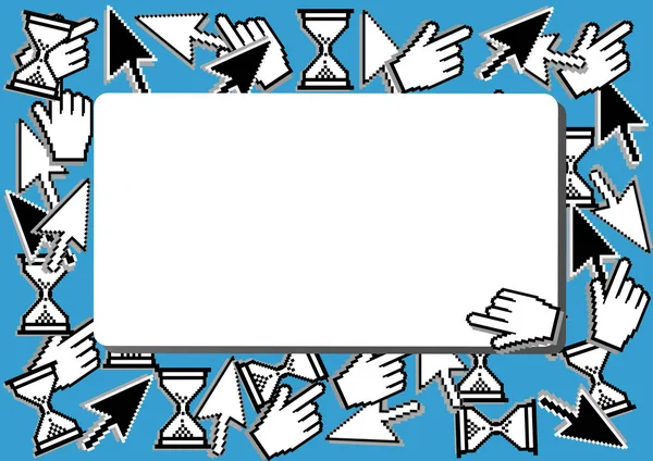 Banner met computer cursor combinatie, achtergrond — Stockvector