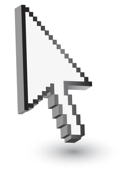 Pixelated pointer, web icon. — Stock Vector