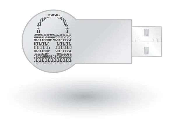 Beveiligde Usb aandrijfconcept — Stockvector