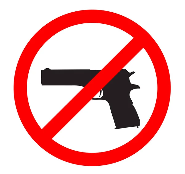 No gun sign - isolated illustration — Stock Vector