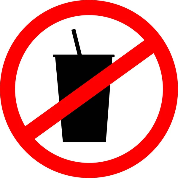 Ikona znak zakazu. Nie pić. Ilustracja wektorowa. — Wektor stockowy