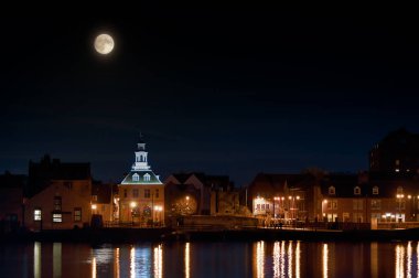 Norfolk kasaba İngiltere yükselen supermoon